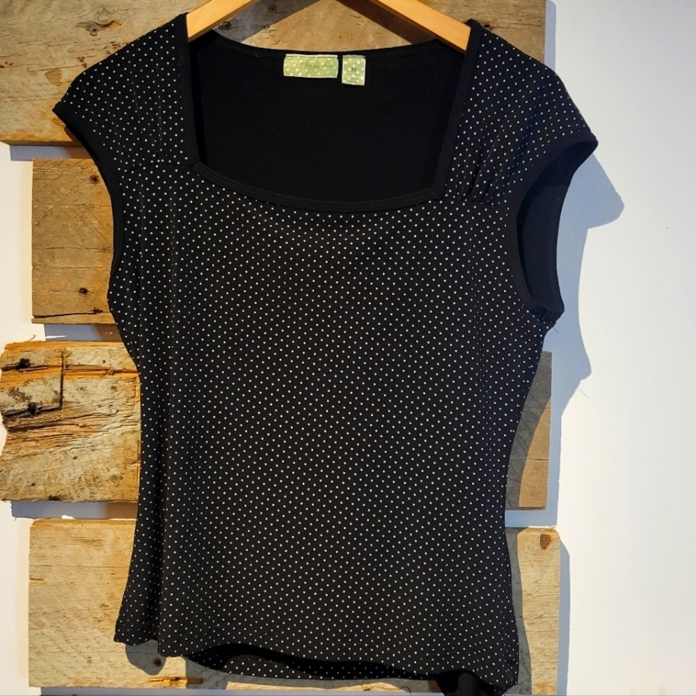 Johnny Martin Black Polka Dot Women's Top